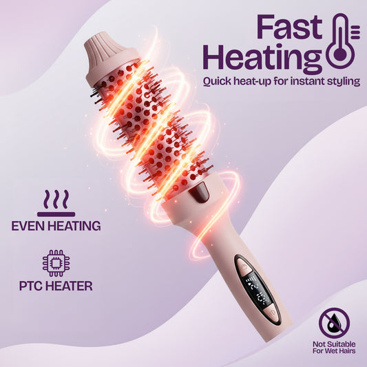 Thermal Hair Brush with Dual PTC Heaters
