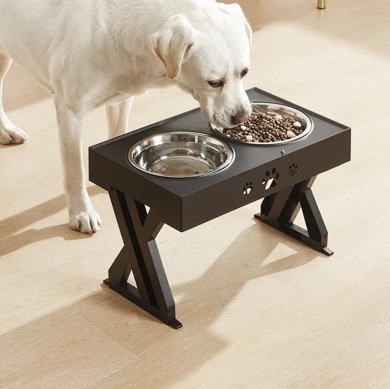 Elevated Neater Feeder 3 Adjustable Height Pet Dog Cat Double Stainless Steel Bowls